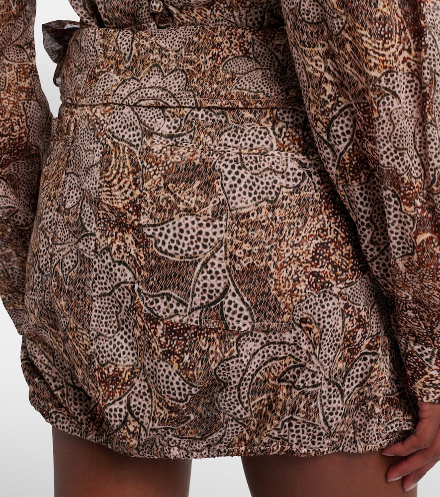 Coralie printed cotton miniskirt