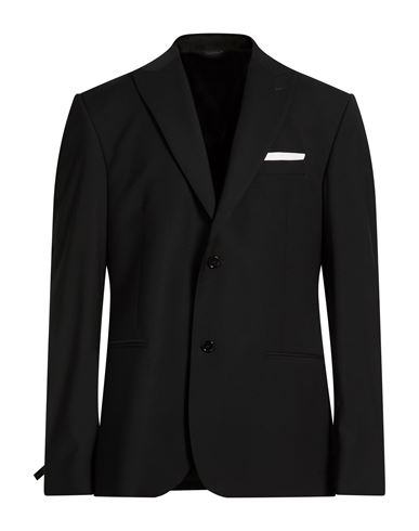 Man Blazer Black Size 44 Polyester, Viscose, Elastane