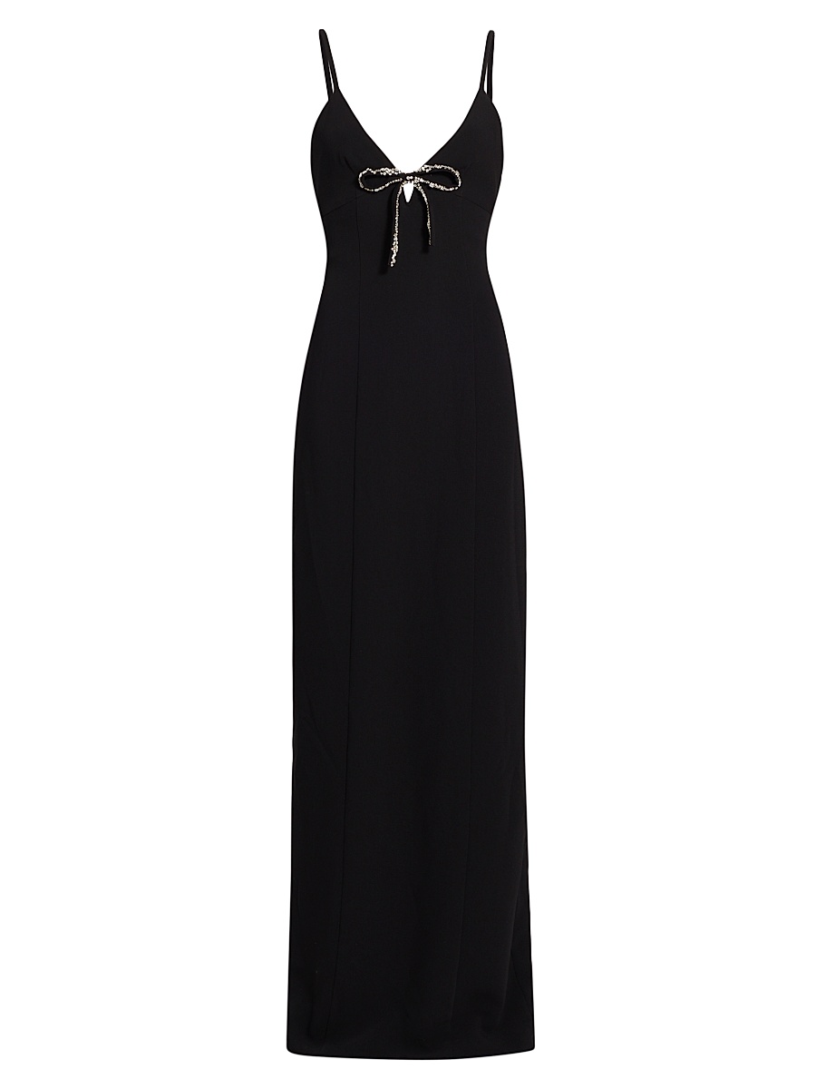 Women's Adele Embellished Bow Gown - Black