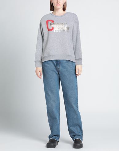 Woman Sweatshirt Grey Size ONESIZE Cotton, Polyester