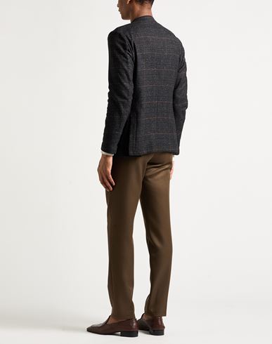 Man Blazer Charcoal Size 36 Virgin Wool, Polyamide, Silk, Polyester, Elastane