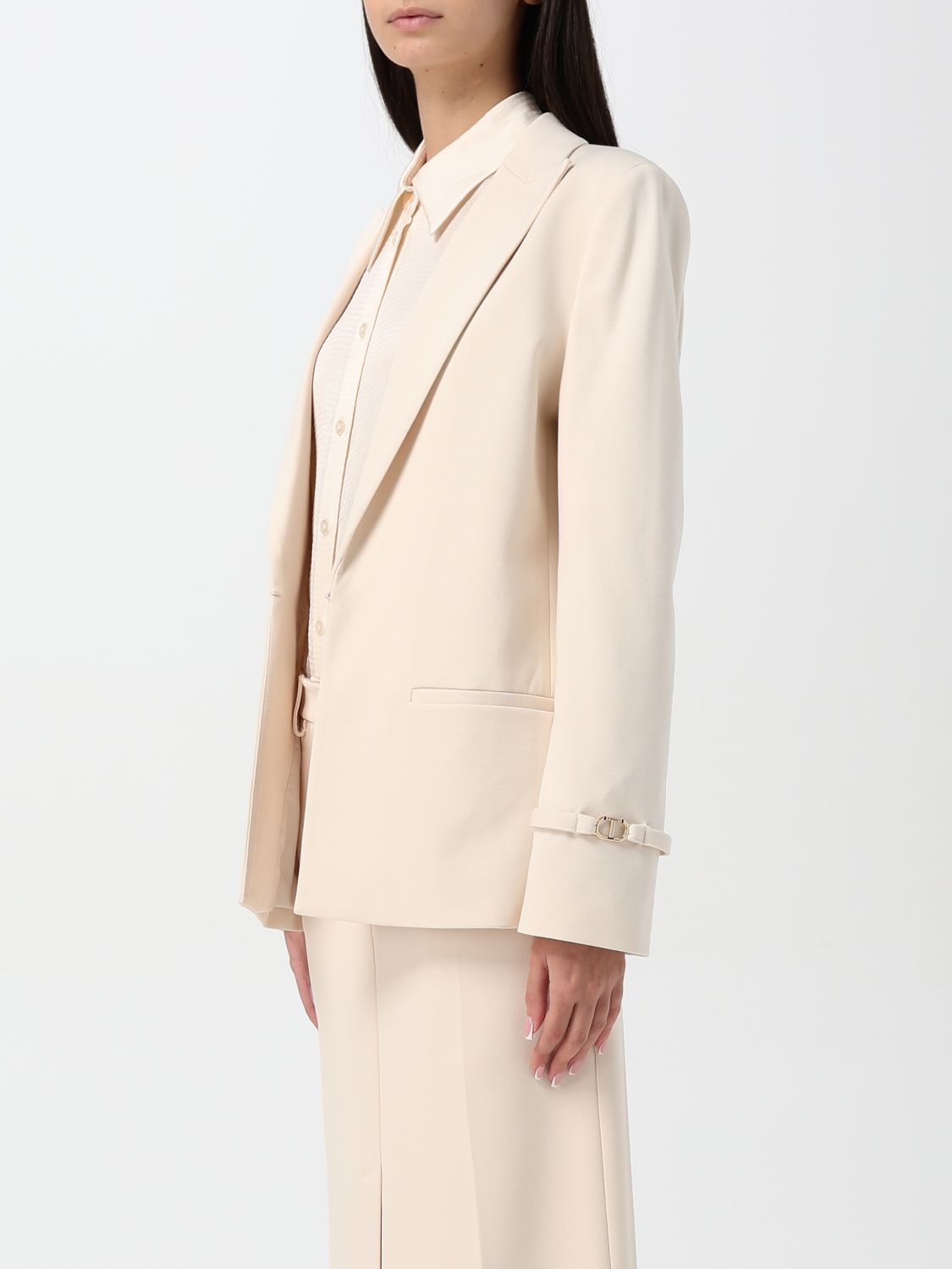 Strap-detail blazer - Black
