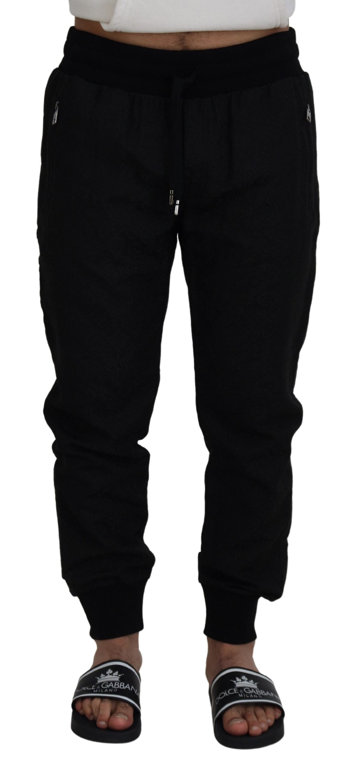 Logo-Detail Casual Joggers — Black