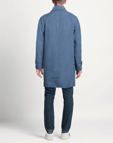 Man Overcoat & Trench Coat Pastel blue Size 40 Cotton, Polyester