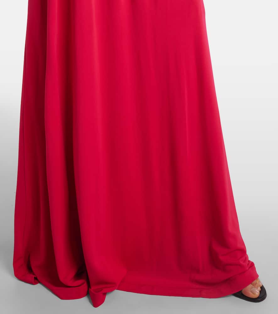 Arced Palm cutout gathered gown