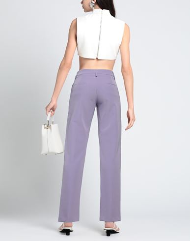 Woman Pants Lilac Size 6 Polyurethane, Viscose, Elastane