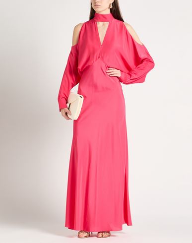 Woman Maxi dress Fuchsia Size 4 Viscose