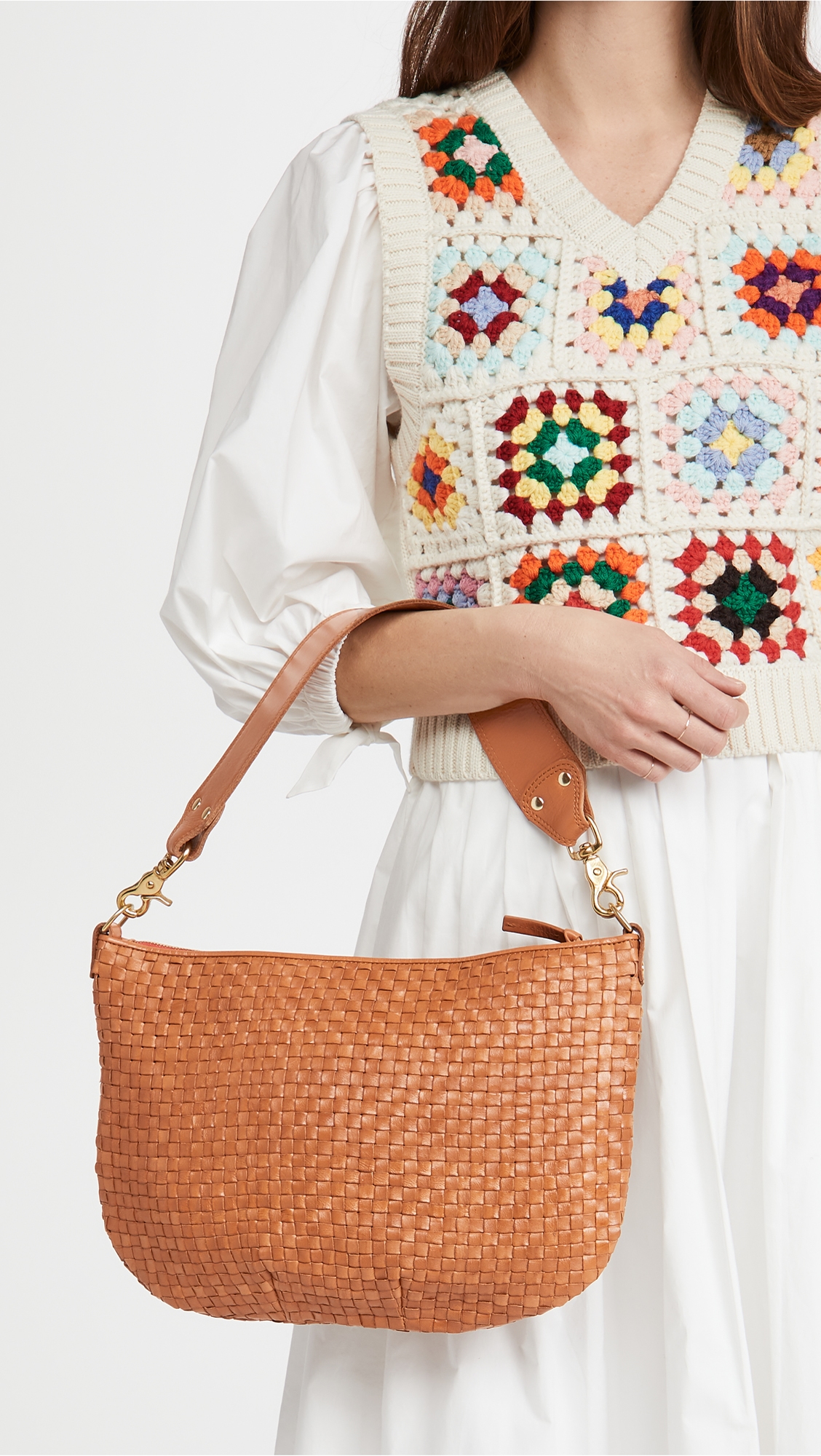 Moyen Messenger Bag Natural Woven Checker One Size
