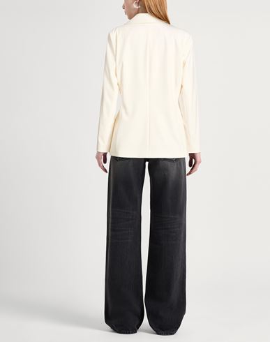 Woman Blazer Off white Size 2 Polyester, Viscose, Elastane