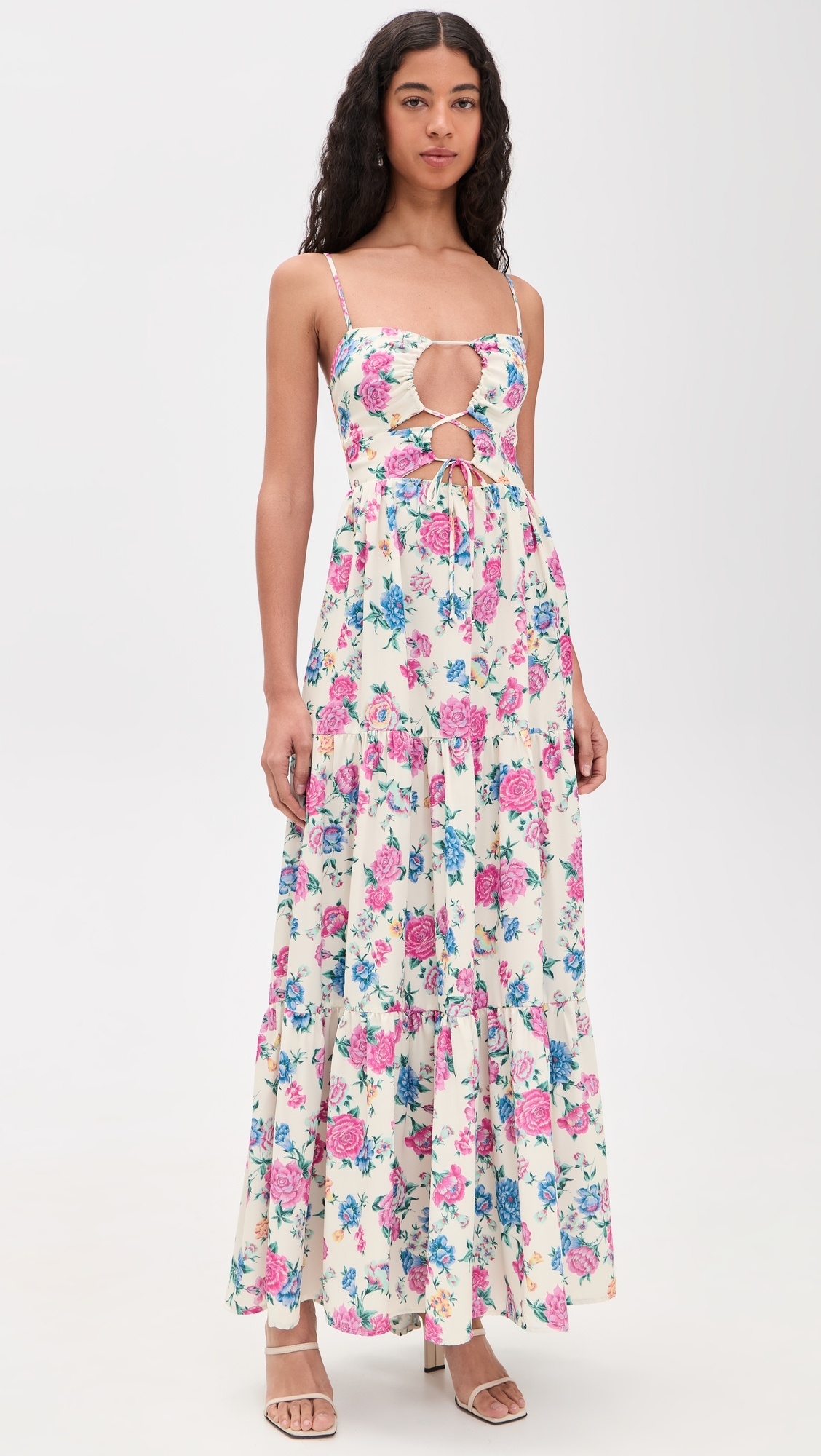 Gabi Midi Dress Rosewood Print