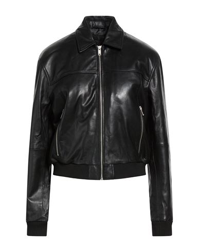 Woman Jacket Black Size L Sheepskin