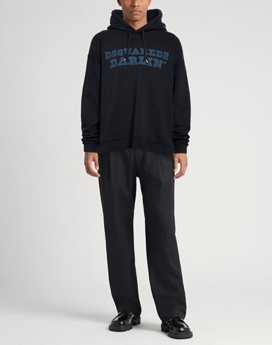 Man Sweatshirt Midnight blue Size L Cotton