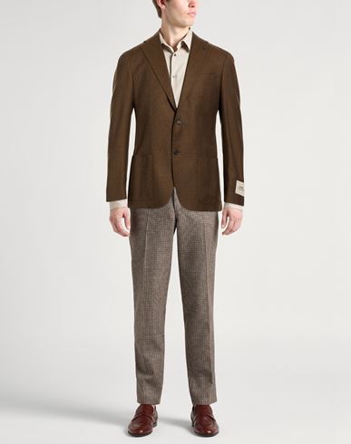 Man Blazer Khaki Size 40 Virgin Wool