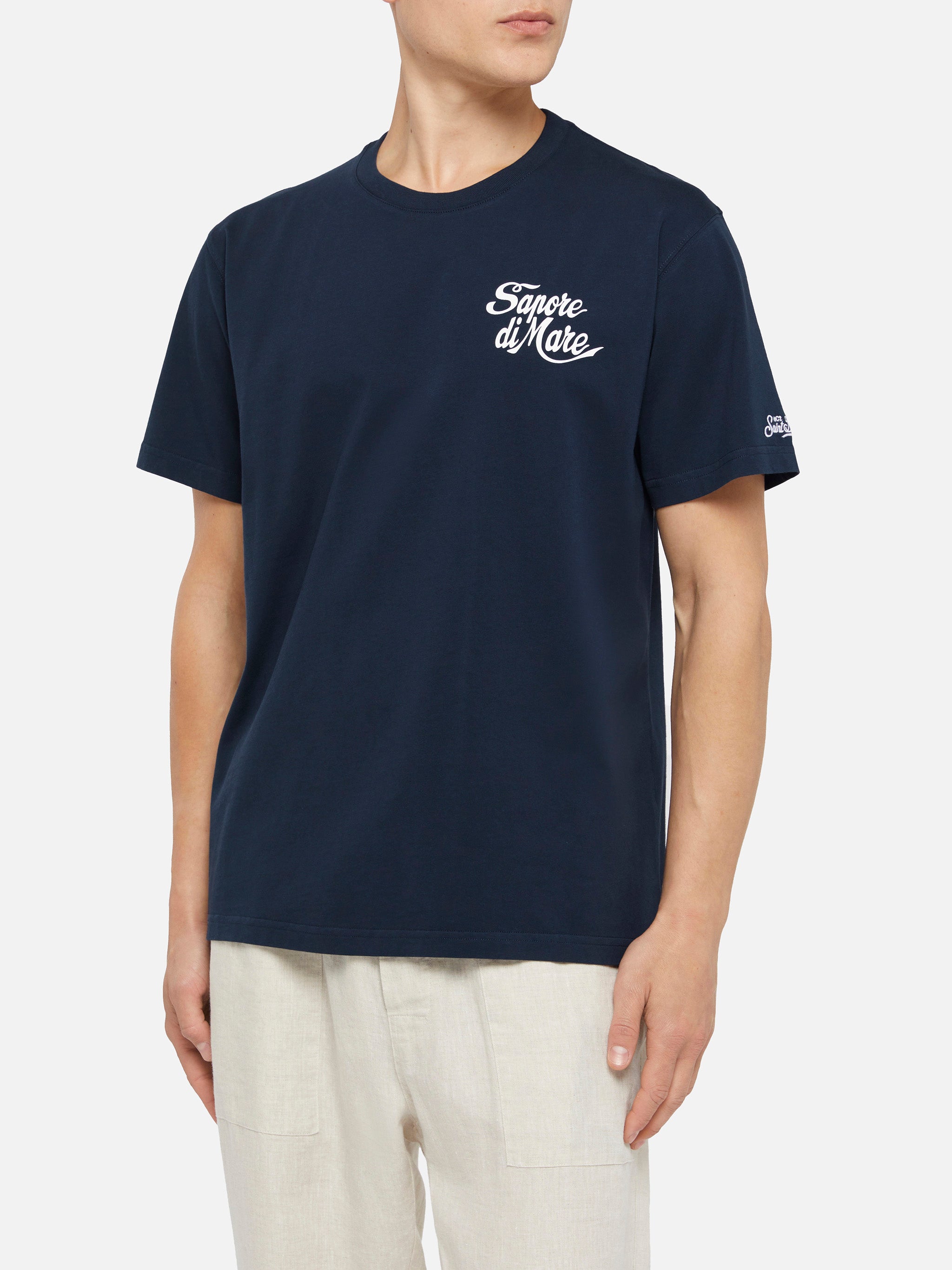 Cotton T-Shirt With Forte Dei Marmi 83 Print Sapore Di Mare Special Edition Blue - Men