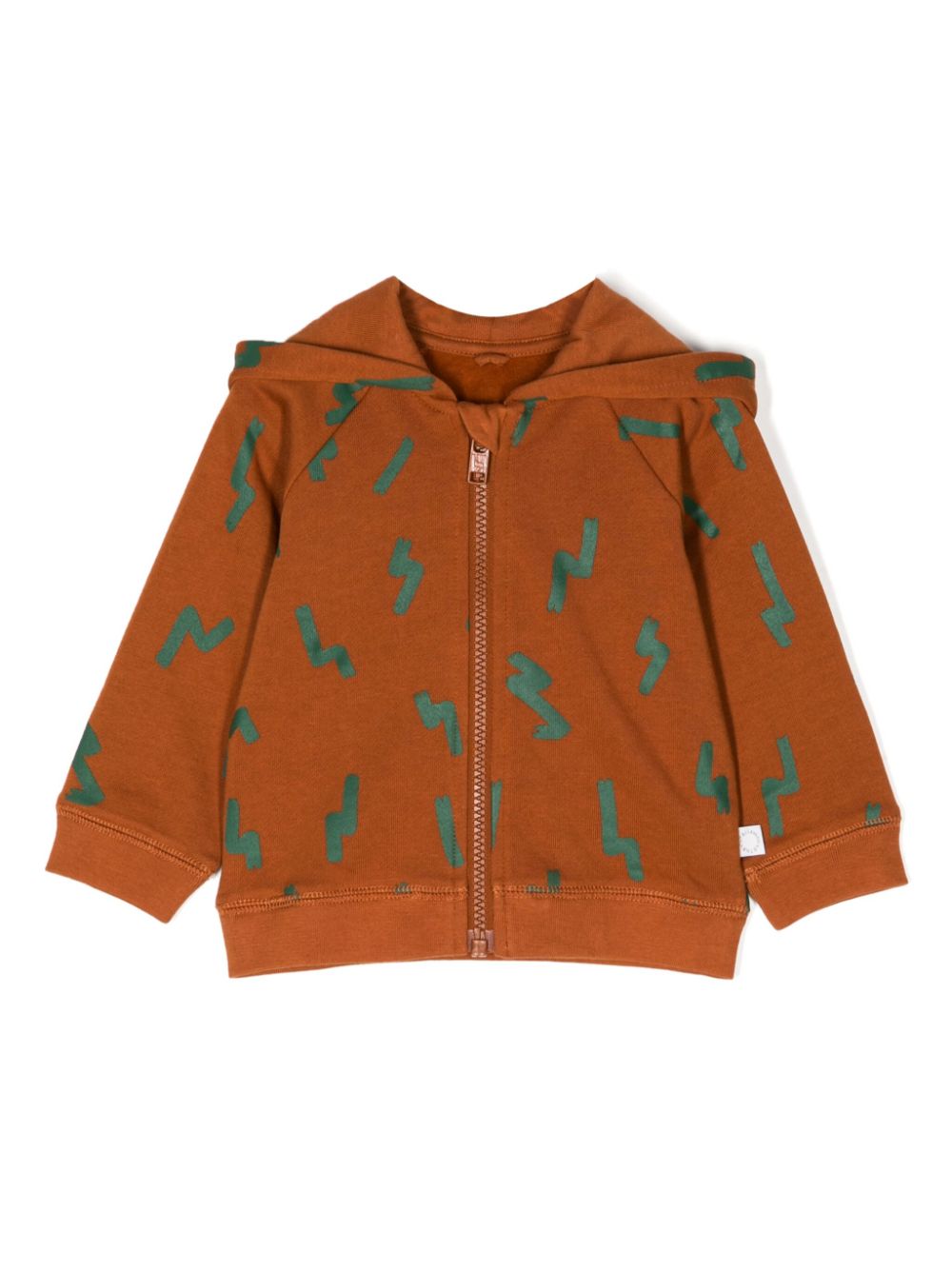 Logo-print hooded jacket - Brown