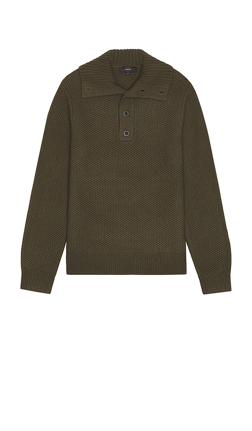 Vince Long Sleeve Mockneck Sweater in Leaf. XL/1X also in L