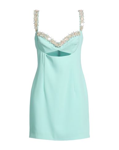 Woman Mini dress Turquoise Size 8 Polyester