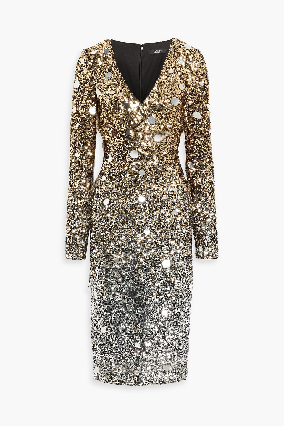 Badgley Mischka - Midikleid aus Tüll mit Pailletten und Farbverlauf - Metallic - US 2