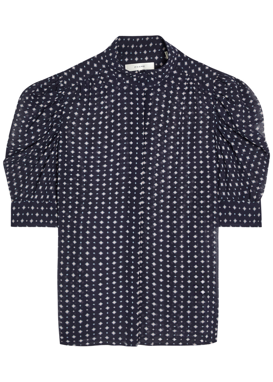 Patterned Silk Blouse