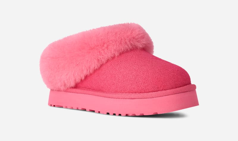 ® Kids' Tazzelle Sheepskin Slippers in Pink Bloom