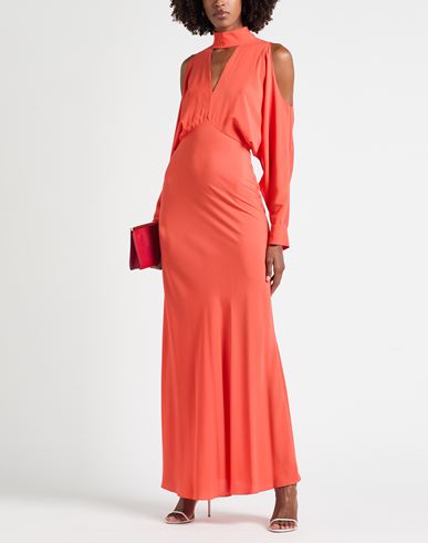 Woman Maxi dress Orange Size 2 Viscose