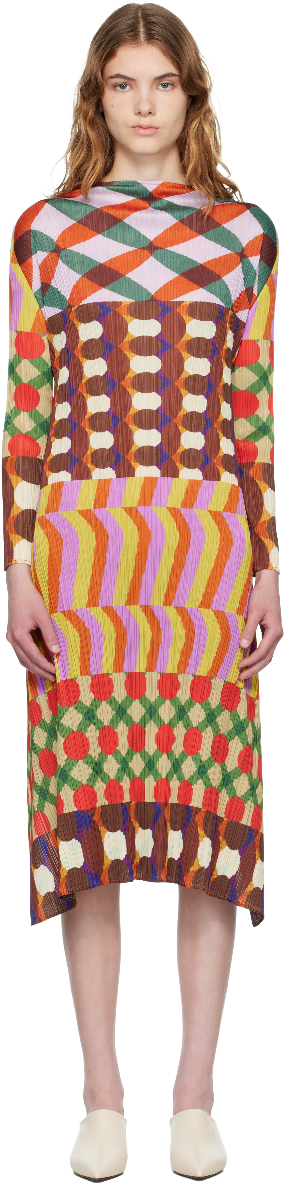Multicolor Harmony Midi Dress