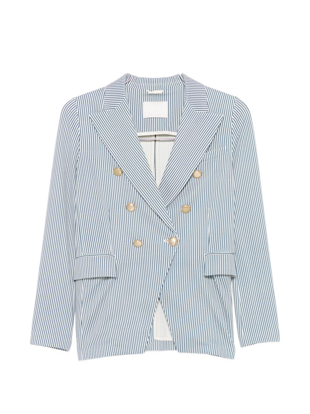 Striped double-breasted jacket