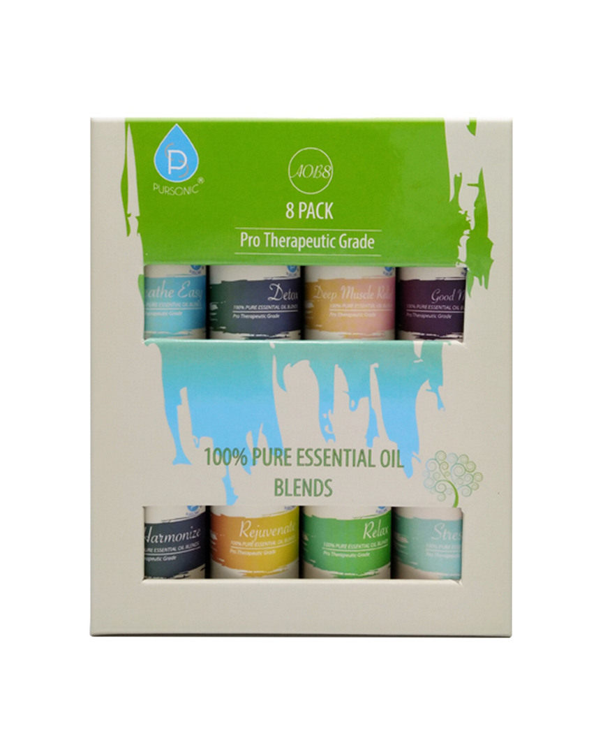 Pursonic Pack Of 8 Pure Essential Aroma Oil Blends