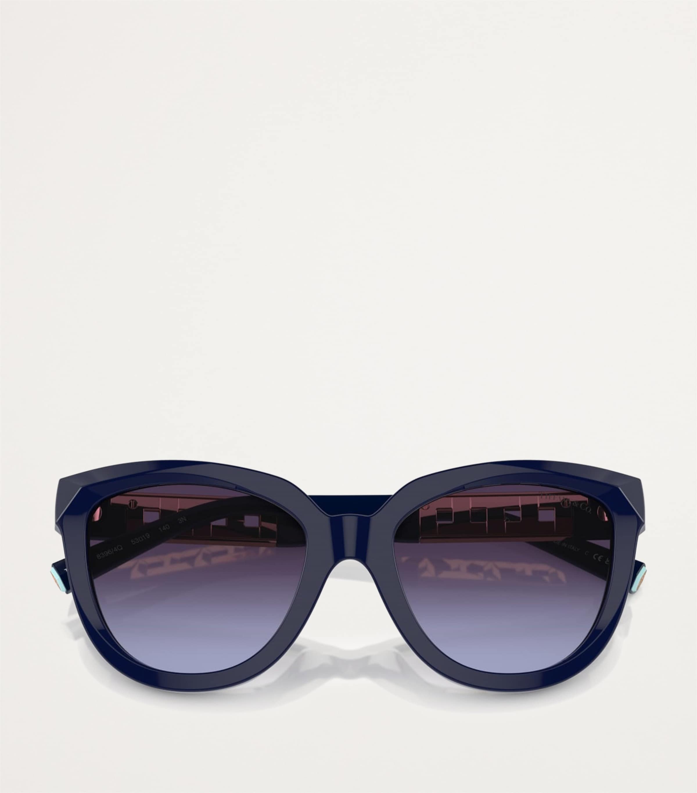 Authentic Tiffany & Co. Signature CatEye Black Sunglasses Gradient Black Lens Tiffany TF4241D Square Sunglasses | Fashion Eyewear US main image 3