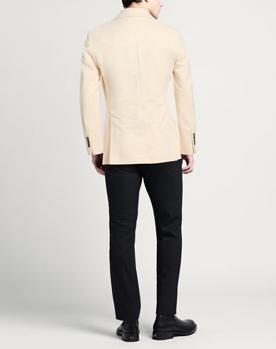 Man Blazer Cream Size 40 Cotton, Elastane