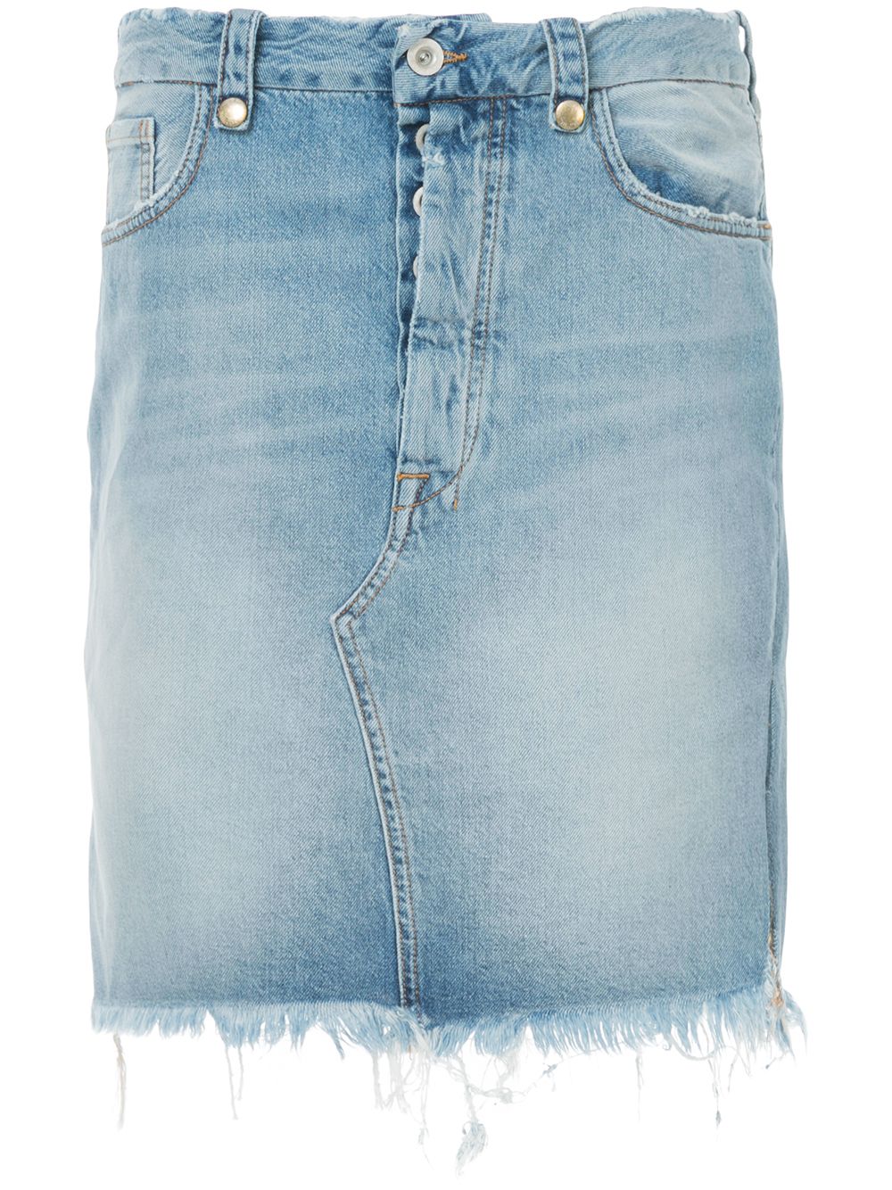 Frayed denim skirt - Blue