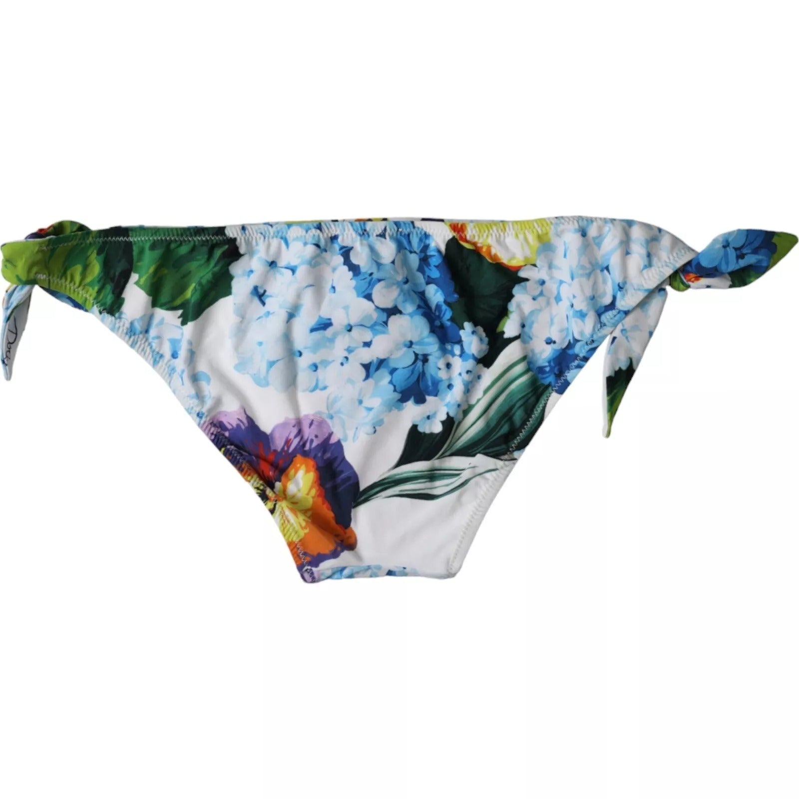 Floral Print Bikini Bottom — White