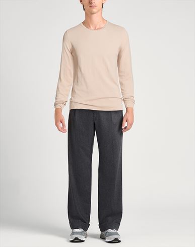 Man Sweater Beige Size 36 Cotton