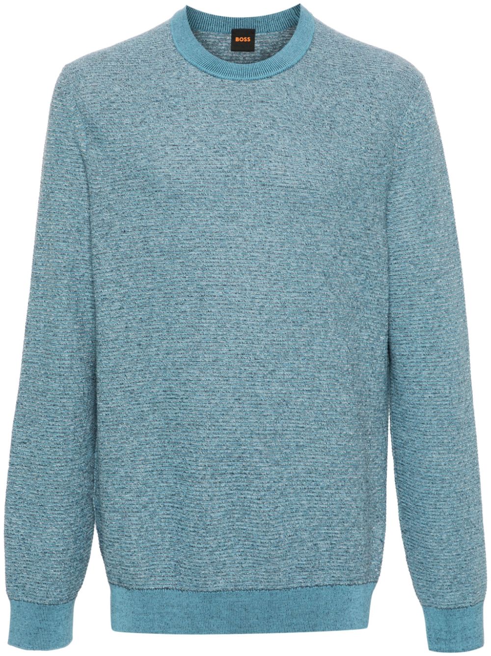 Mélange-effect jumper - Blue