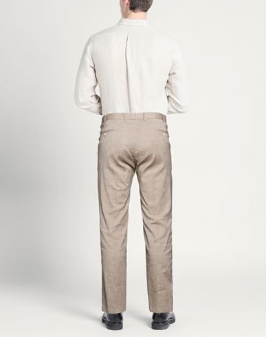 Man Pants Khaki Size 26 Polyester, Linen, Viscose, Elastane