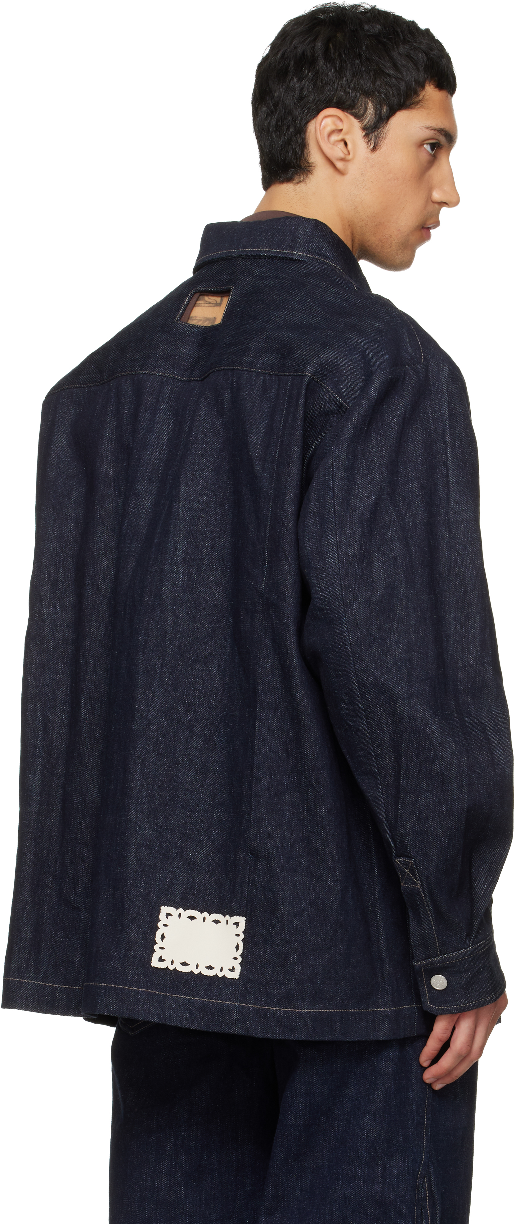 Navy Slits Selvedge Denim Jacket
