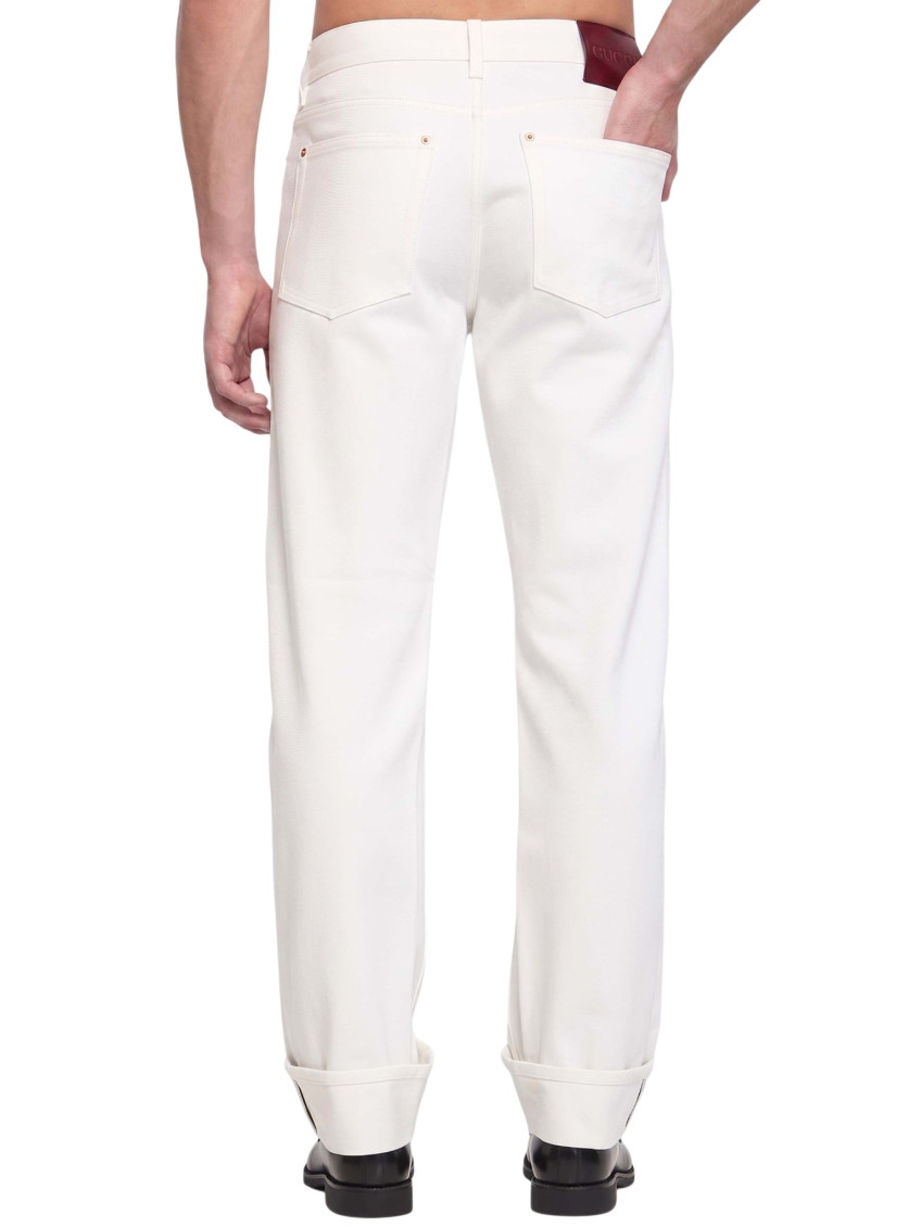 White Mid Rise Jeans