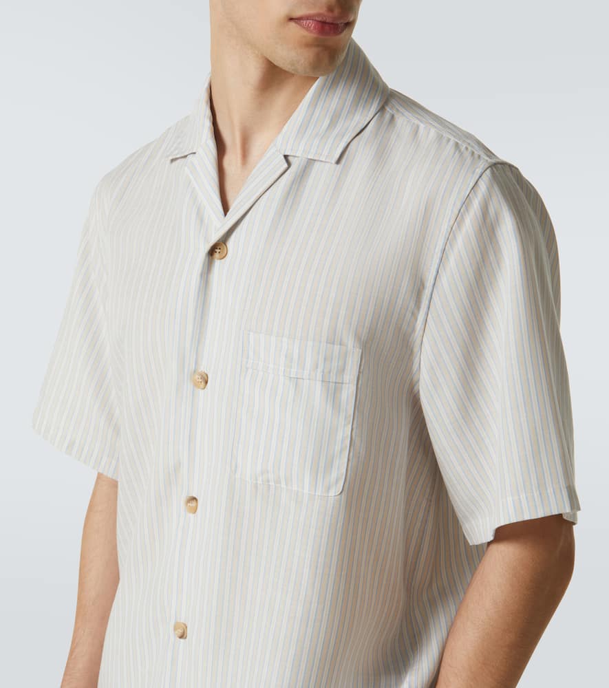 Striped bowling shirt