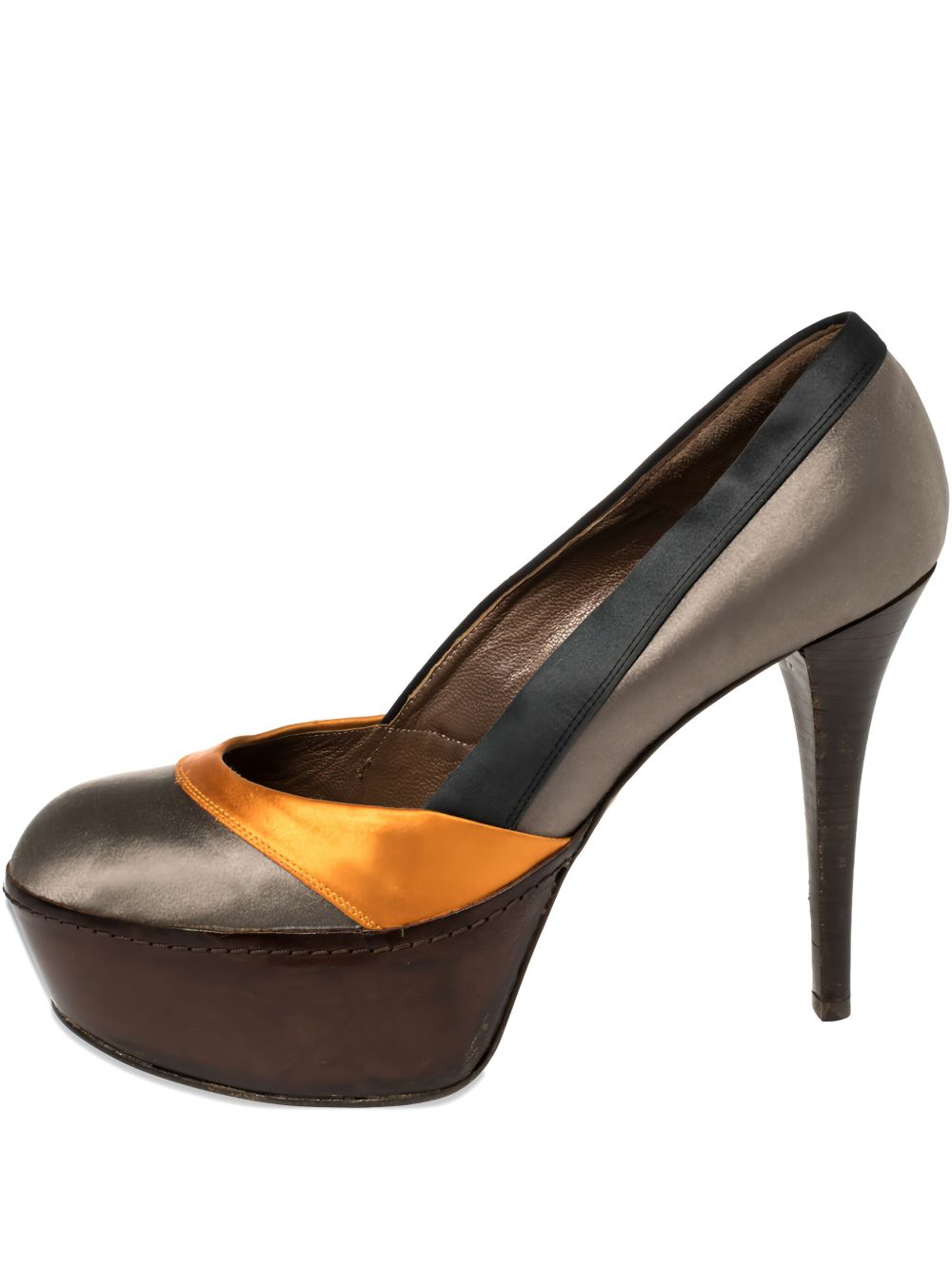 Platform pumps - Brown