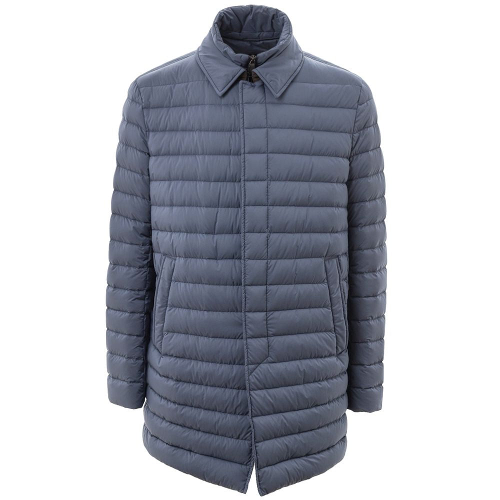 Quilted Down Down Jacket — Navy