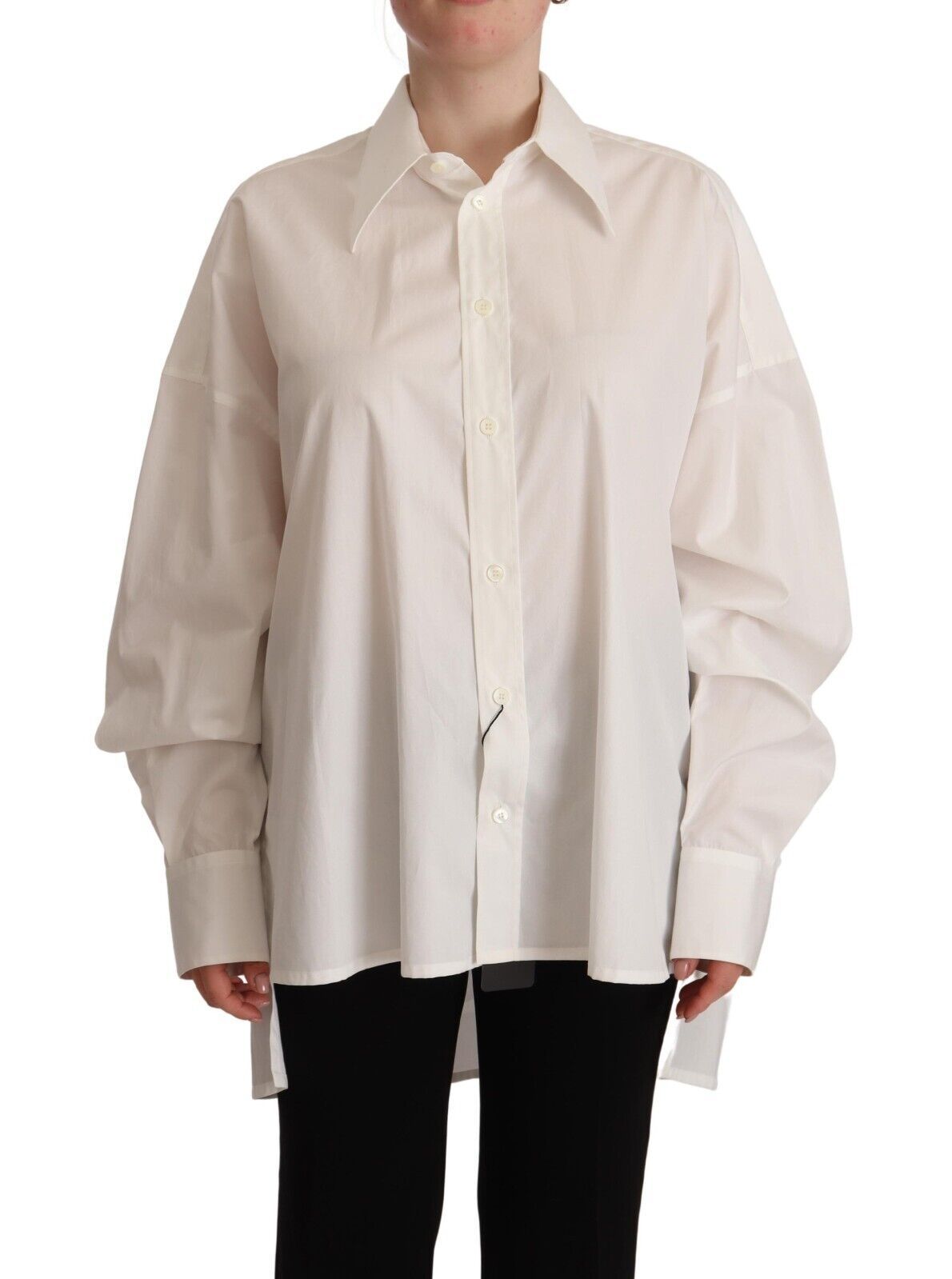 Cotton Button-Up Shirt — White