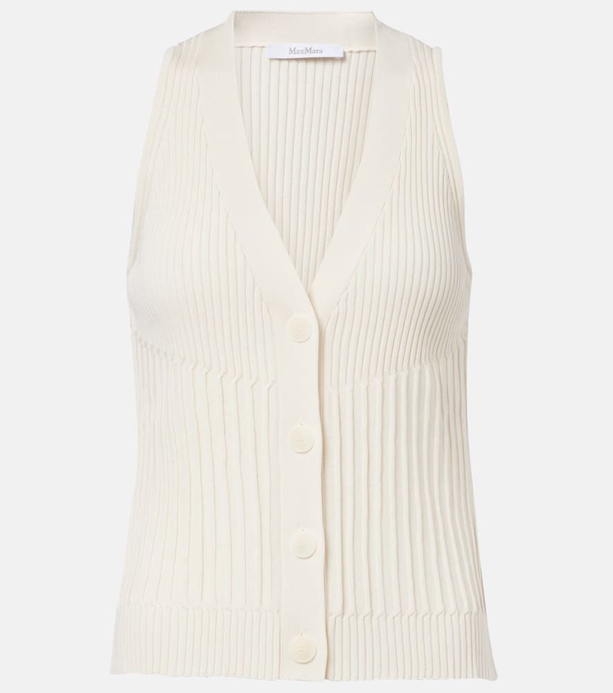Bimba ribbed-knit cotton-blend vest