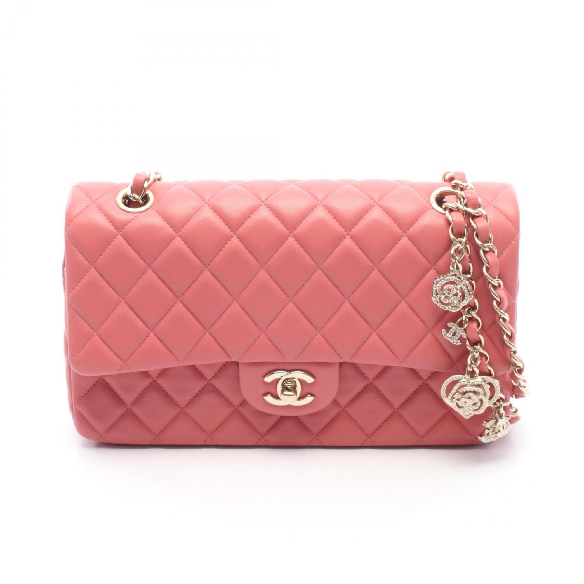 Chanel Pink Leather Handbag Shoulder Bag Pre-Owned