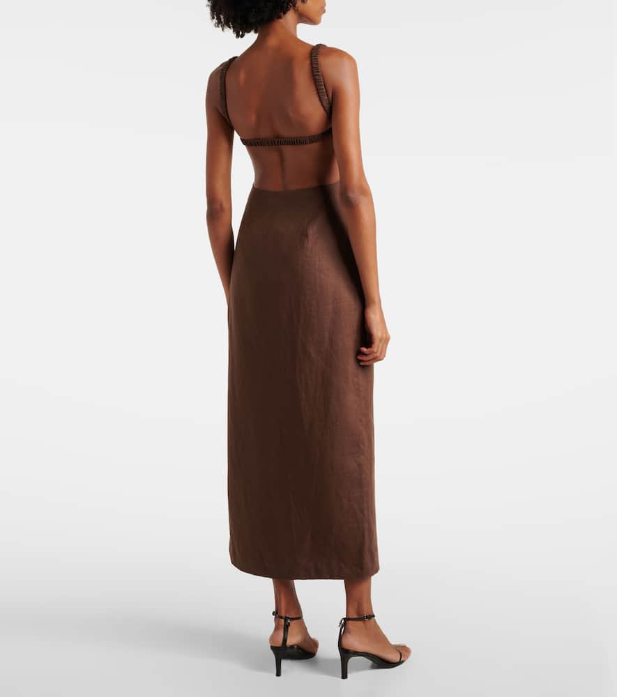 Linen maxi dress