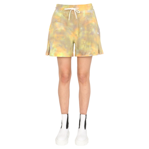 Tie-dye track shorts