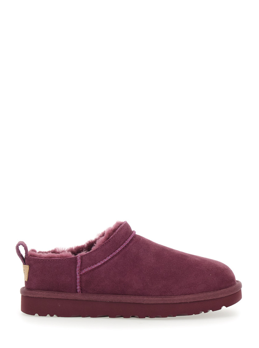Classic Micro Bordeaux Ankle Boots With Logo Embossed In Suede Woman
