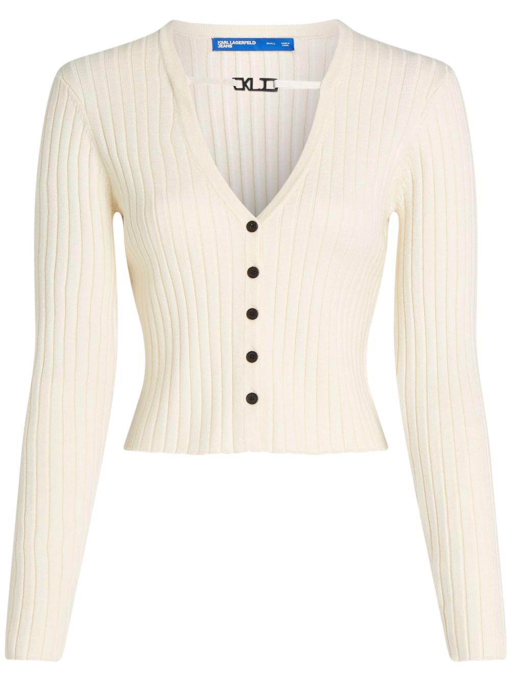 Cropped cardigan - White