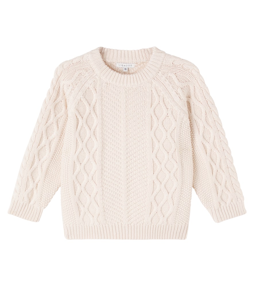Callio cable-knit wool and cotton sweater