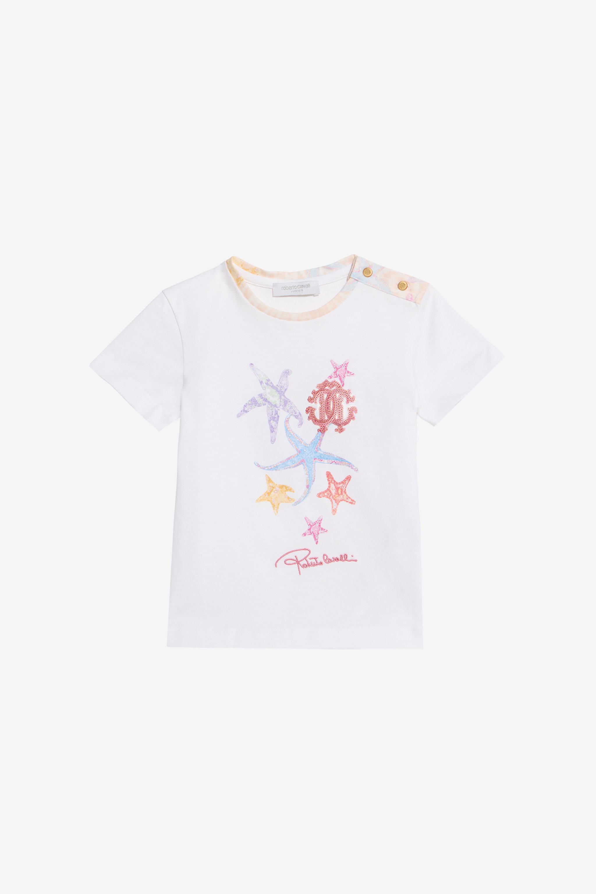 White T-shirt With Rc Logo