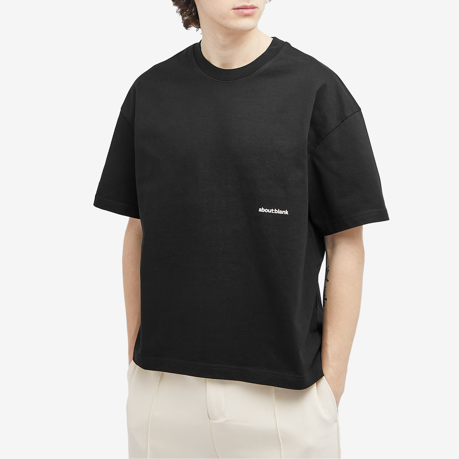 Men's Box Logo T-Shirt in Black/Ecru